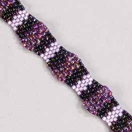 Purple Iris Triangle Wave Bracelet